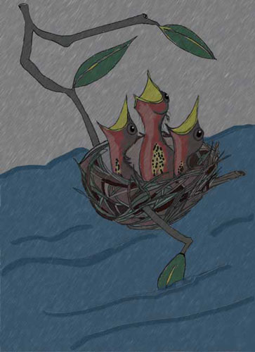 sketch colored using Photoshop