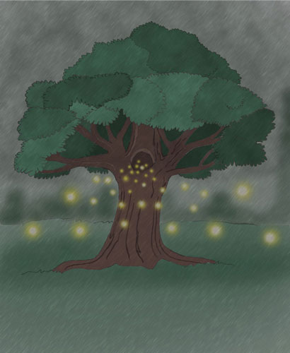 sketch colored using Photoshop