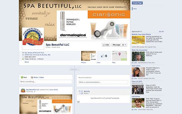 Facebook cover photo, created in Photoshop