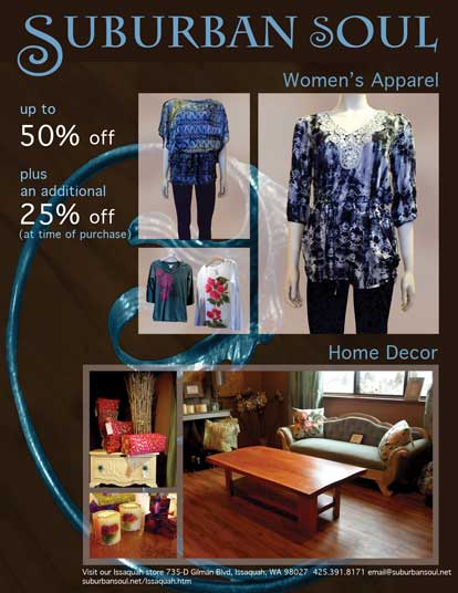 Flyer for Suburban Soul created in Photoshop, all photos taken by Linda Rutenberg