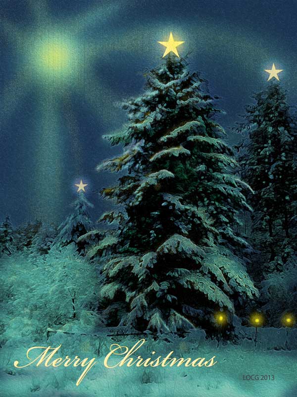 Holiday card created in Photoshop